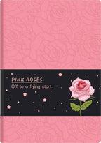 ipoul Soft Cover Journal, Rose Gifts for Women, Lined Journal Notebook, Wide Ruled Notebook, A5 Notebook 6"x8", PU Leather Softcover Notebook, Pink