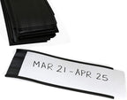 SmartSign (10-Pack) Magnetic C Channel Card Label Holders - 3" x 8" Metal Racks and Shelf Label Holders with Paper Inserts