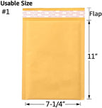 Kraft Bubble Mailers [200 Pack] Mailing Packing Envelopes #1 (7.25" x 11")