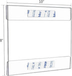 Niubee 8x10 inch Wall Mount Acrylic Sign Holder with Double Sided Tape Adhesive for Office, Home, Store, Restaurant, No Drilling -Horizontal (6 Pack)