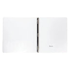 Samsill 0.5 Inch 3 Ring Binder, Made in USA, Economy Round Ring, Clear View Cover, 100 Sheet Capacity - for School, Home, Office - White, 12 Pack