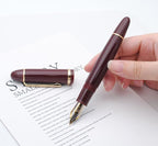JINHAO X159 Fountain Pen (F Nib 0.5mm, Wine Red with Gold Clip)
