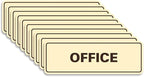 Signs ByLITA Standard Office Sign - Professional Business Signage - Easy to Install (Ivory/Dark Brown) - Small 10 Pack