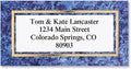Granite & Gold Foil Border Return Address Labels - Set of 144 1-1/8" x 2-1/4" Self-Adhesive, Flat-Sheet Labels