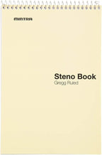 Mintra Office Steno Book - (Pastel Colors, 4 Pads/Pack, Gregg Ruled) - 6inx9in, 70 Sheets, Notebook for writing notes in school, university, college, work, office