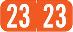 2023 MINI Year Stickers, Doctor Stuff 2023 Chart Stickers, Orange Colored, Tab 1287 Style, USA Made Year Labels for End Tab File Folders, 500/Roll, 1 Roll, 1/2" x 1-1/8"