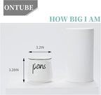 ONTUBE Porcelain Pens Holder Stand,Ceramic Pencils Holder (White)