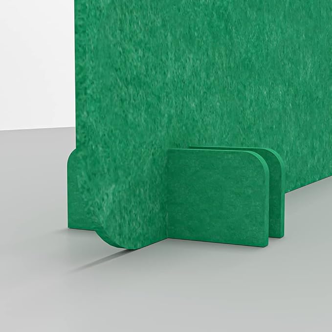 Escape 12" Freestanding Desk Divider | Eco-Friendly Acoustic Privacy Screen | Noise Reducing Desk Partition | 71" Wide | Sesame Black