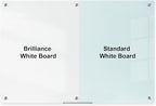Large Glass Whiteboard, 72 x 48 Inches Magnetic Glass Dry Erase Board for Wall, 6' x 4' Brilliance White Board for Office, Home, School