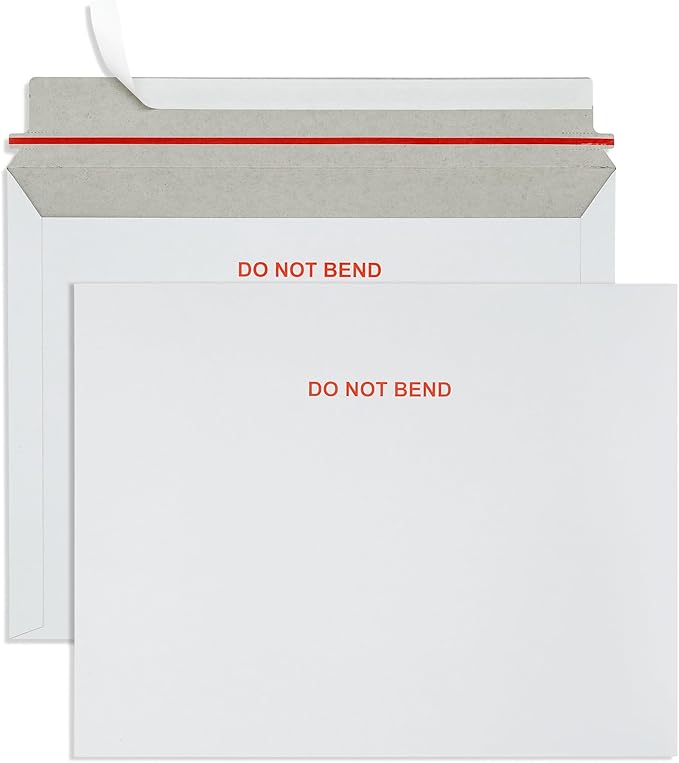 Blue Summit 50 Pack Photo Mailer 11x14 Cardboard Envelopes, Do Not Bend Rigid Mailers, Cardboard Envelopes for cards, For Paper Document, Photos, Pictures, and Magazine