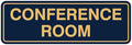 Standard Conference Room Sign - Blue/Gold - Medium 10 Pack