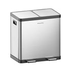 SolaceCove Kitchen Trash Can, 2 x 5.3 Gallon Garbage Can for Kitchen, Dual Compartment Recycling Trash Can, Trash and Recycle Bin Combo, Stainless Steel, Soft-Close Lid, Fingerprint Proof