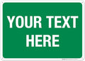 Personalized Custom Green Background Customize for Office, Business, Workplace, Home, Airbnb, Delivery Sign, 10x14 Inches, Rust Free .040 Aluminum, Fade Resistant, Made in USA by Sigo Signs