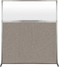 Versare Hush Screen Portable Room Divider | Workstation Wall Divider | Freestanding Privacy Hush Panels | Frosted Windows | Fabric Office Divider Screen | Great for Room Separation