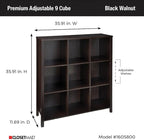 ClosetMaid BR & Name Internal 16058 Premium Adjustable 9-Cube Organizer, Black Walnut
