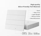 G Gamit Large Felt Wall Tiles Bulletin Board,Large Cork Board Alternative with 30 Pushpins,8-Pack Felt Pin Board with 56 Safe Removable Adhesive Tabs for Home Office School (White)