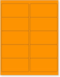 NextDayLabels - 8-1/2 x 11 Neon Color High Light Fluorescent Labels for Laser & Inkjet Printer (Orange Fluorescent, 4 x 2-10 Per Page | 250 Labels)