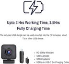 Project Telecom 1080p Wireless Webcam with Microphone – USB PC Camera for Laptop & Desktop Full HD Streaming Web Camera for Video Calls, Zoom, Remote Meetings – Plug & Play USB Web Cam