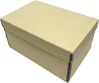 Lineco 4x6 Photo Storage Box, with 12 Acid-Free Envelopes, Holds Up to 1000 3.5" x 5", or 4" x 6" Pictures, Metal Edge Archival Organizer for Cards Stickers Stamps Seeds, 5.5x7.5x11. Tan, 2 Pack
