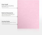 LUXPaper 8.5" x 11" Paper | Letter Size | Rose Quartz Metallic | 80lb. Text | 50 Qty