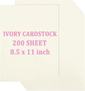 Acrux7 200 Sheets Ivory Cardstock 8.5 x 11 Inch Cream White Card Stock Paper 110lb/300gsm Resume Paper Ivory Cardstock Printer Paper for Invitations, Resume, Certificates, DIY Crafts, Card Making