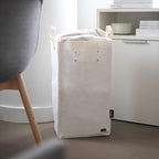 Deeablo New York - Sustainable Reusable Indoor Recycling Bin for Kitchen, Multipurpose Recycle Bin, Large Recycling Bins for Home, Washable Paper Bag for Recycling (White)