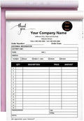 Custom Carbonless Sales Invoice Form Books for Small Business, Personalized NCR 2-Part Receipt Book with Carbon Copies, Cover Add Company Name, Address and Number Printed
