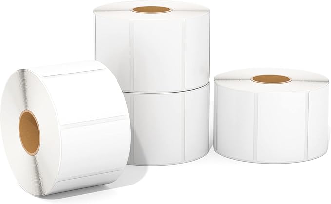 MUNBYN 2.25"x1.25" Thermal Sticker Labels, Self-Adhesive Barcode Label Paper for Direct Thermal Printer and Business, Multi-Purpose Rectangle Address Shipping Mailing Stickers,4000 Sheets/4 Rolls