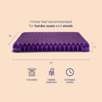 Purple Royal Seat Cushion - Seat Cushion for The Car Or Office Chair - Temperature Neutral Grid