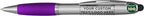 DISCOUNT PROMOS Custom Stylus Ballpoint Pens Set of 100, Personalized Bulk Pack - Black Ink, Great for Office, School, Business, Tradeshows, Events - Purple