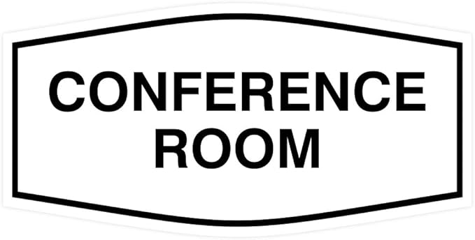 Fancy Conference Room Sign (White) - Small