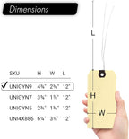 INNOVART Shipping Tags - Double Wired 4 3/4" x 2 3/8", Manila Wire Tags with Reinforced Eyelet, Case of 100
