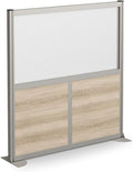 NBF Office Partitions - Cubicle Privacy Panel Wall Divider - Modern Room Separator with Quick Assembly - Indoor Laminate Free Standing Portable Room Divider Panel - 52" H x 49" W (Warm Ash)