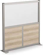 NBF Office Partitions - Cubicle Privacy Panel Wall Divider - Modern Room Separator with Quick Assembly - Indoor Laminate Free Standing Portable Room Divider Panel - 52" H x 49" W (Warm Ash)