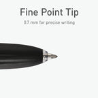 Pentonic GR-T Retractable Gel Pens, 10 Count, Blue Ink, 0.7 mm Fine Point, Smooth Writing For Journaling, Note Taking, Office & School (1002361)
