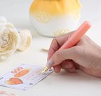 czxwyst Majohn Wancai 2.0 Mini Pocket-Size Eyedropper Fountain Pen (F Nib 0.5mm, Peachy Pink)