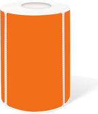 2×3 Inch Orange Removable Thermal Labels,Writeable,Removable,Thermally Printable,300 Sheets per Roll with Perforated Lines