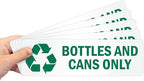 SmartSign Bottles and Cans Only Pack of 5 Recycle Labels | 3" x 10" Laminated Vinyl, Made in USA
