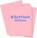 Pink Cardstock 8.5 x 11, Valentine's Day Colored Cardstock Paper, Printer Paper, 40 Sheets Pink Card Stock for Birthday, Invitations, Art, Drawing, Menus, DIY Cards, Tags, Crafts Certificates, Party