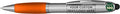 DISCOUNT PROMOS Custom Stylus Ballpoint Pens Set of 100, Personalized Bulk Pack - Black Ink, Great for Office, School, Business, Tradeshows, Events - Orange