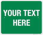 Personalized Custom Green Background Customize for Office, Business, Workplace, Home, Airbnb, Delivery Sign, 24x30 Inches, Rust Free .063 Aluminum, Fade Resistant, Made in USA by Sigo Signs