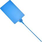 100 Plastic Shipping Tags - Waterproof, Writable, Hanging Tags with One Marker Pen (Navy Blue)