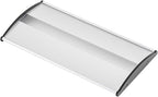2 Pcs Aluminum Office Name Plate Holder for Door Wall Mount 8'' x 4'' Business Sign Holder Office Door Sign Sturdy Curved with Adhesive Tape and Plastic Film Included, Paper Inserts NOT Included