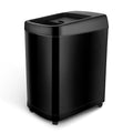 Smartowner 8 Gallon Motion Sensor Trash Can with Roll Lid & Wheels - Automatic Touchless Trashcans for Kitchens, Bedroom, Office Trash Bin (Black)