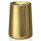 YOJIA 2.6Gal/10 L Gold Brushed Stainless Steel Trash Can with Swing Cover, Bathroom Trash Can with Lid, Garbage Can for Bathroom, Bedroom, Office, Hotel, Rest Room, RV (Gold)