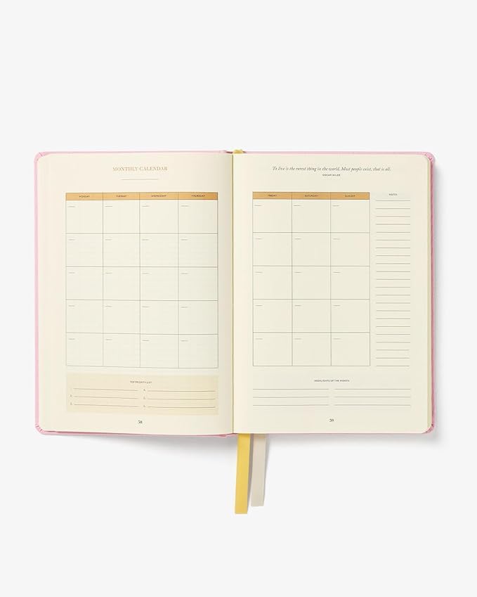 Intelligent Change - 3-Month Productivity Planner, Productivity Tools for Time-Management and Mindfulness, Daily To-Do List, A5 Undated Quarterly Planner (Pink)