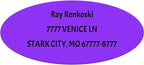 Made in USA Custom Return Address Stickers Labels Customized Mailing Label for Envelopes, Personalized Self Adhesive Flat Sheet Oval Labels