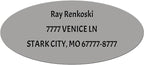 Made in USA Custom Return Address Stickers Labels Customized Mailing Label for Envelopes, Personalized Self Adhesive Flat Sheet Oval Labels