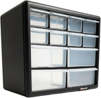 Homak 12-Drawer Parts Organizer, Black, HA01012001