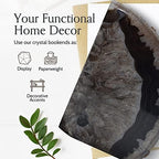 Nature's Decorations Black Agate Bookends – A+ Grade Geode Heavy Duty Decorative Stone Crystal Book Ends for Shelves & Bookcases, Natural Polished Bookshelf Decor, 1 Pair 2-3Lbs